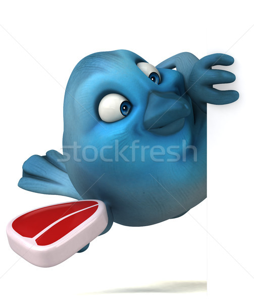 Albastru pasăre comunicare desen animat friptură dietă Imagine de stoc © julientromeur