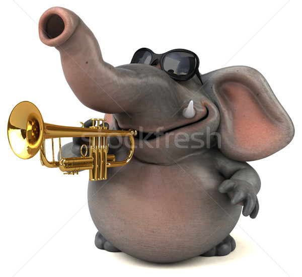 Fun elephant - 3D Illustration Stock photo © julientromeur