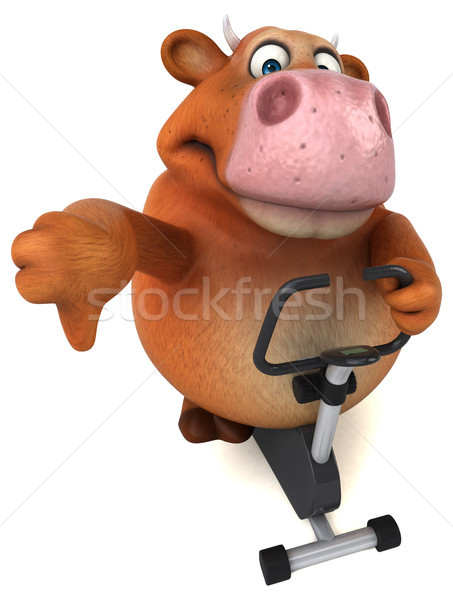 Fun cow - 3D Illustration Stock photo © julientromeur