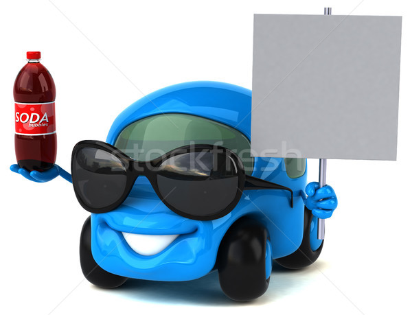 Divertimento auto illustrazione 3d strada metal bere Foto d'archivio © julientromeur