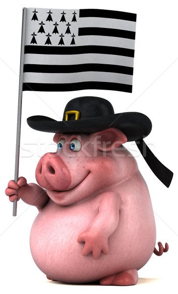 Fun Pig - 3D Illustration Stock photo © julientromeur