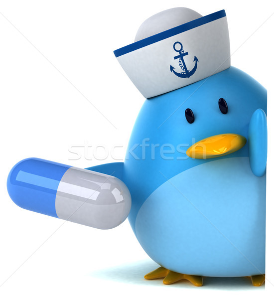 Blue bird - 3D Illustration Stock photo © julientromeur