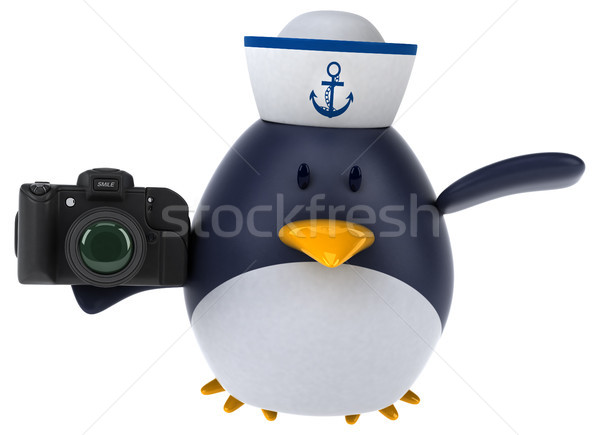 весело пингвин 3d иллюстрации птица смешные жира Сток-фото © julientromeur