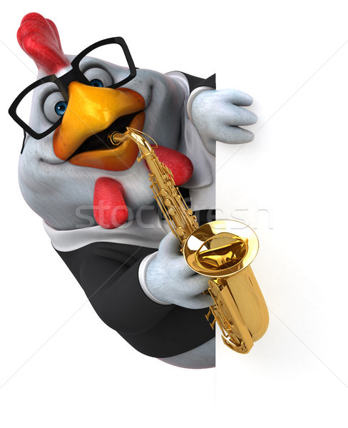 Zabawy kurczaka 3d ilustracji biznesmen ptaków garnitur Zdjęcia stock © julientromeur