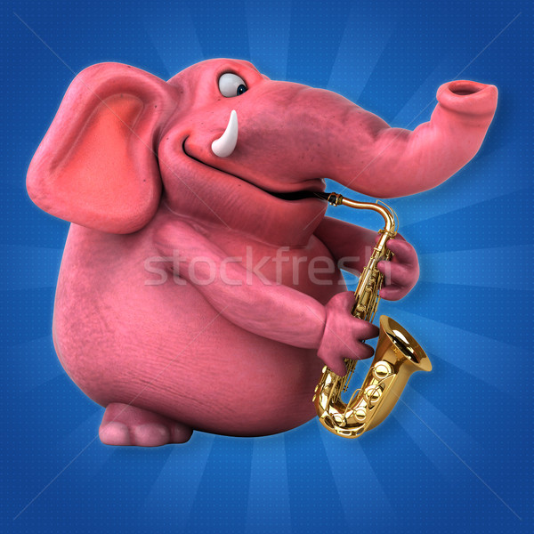 Pink elephant - 3D Illustration Stock photo © julientromeur