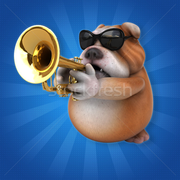 Fun bulldog - 3D Illustration Stock photo © julientromeur