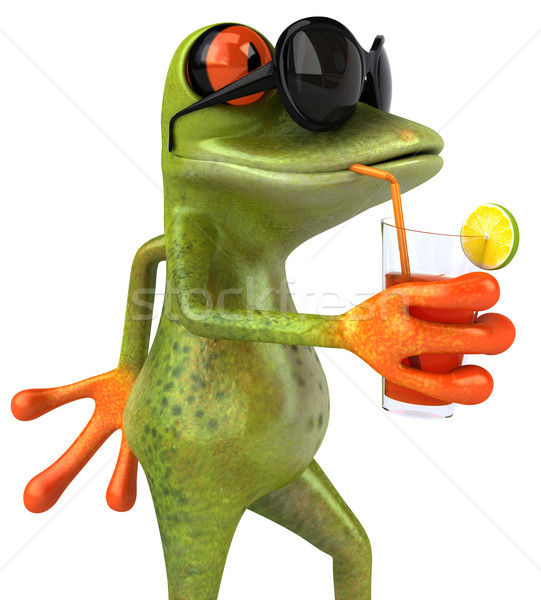 Cool Frosch grünen Tier Sonnenbrillen Umwelt Stock foto © julientromeur