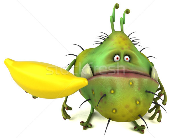 Jókedv bacilus 3d illusztráció egészség banán grafikus Stock fotó © julientromeur
