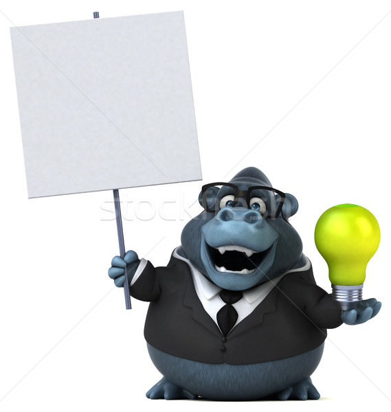 Zabawy goryl 3d ilustracji biznesmen garnitur zwierząt Zdjęcia stock © julientromeur