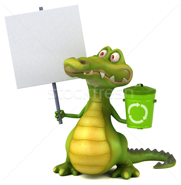 Krokodil leuk gelukkig ontwerp kunst mond Stockfoto © julientromeur