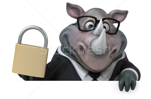 Fun rhinoceros - 3D Illustration Stock photo © julientromeur