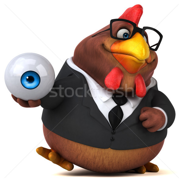 Fun chicken - 3D Illustration Stock photo © julientromeur