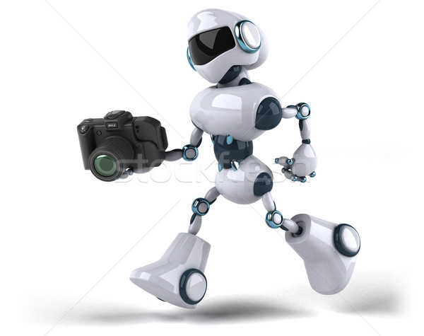 Robot technologii retro przyszłości Fotografia 3D Zdjęcia stock © julientromeur