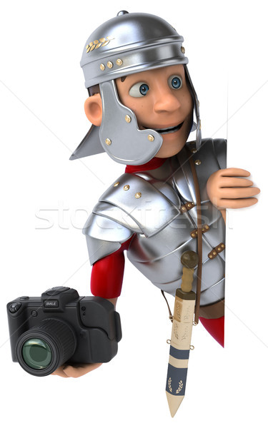 Stockfoto: Romeinse · soldaat · zwaard · foto · strijd · leger