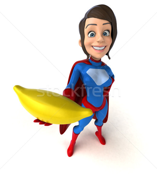 Super Frau Körper Mädchen Geschwindigkeit Macht Stock foto © julientromeur