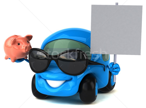 Jókedv autó 3d illusztráció pénz út pénzügy Stock fotó © julientromeur