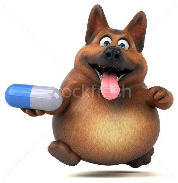 Stock foto: Spaß · Schäfer · Hund · 3D-Darstellung · Medizin · Tier