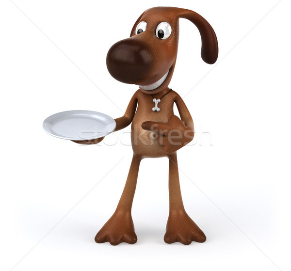 Spaß Hund Essen Hunde Platte Rennen Stock foto © julientromeur