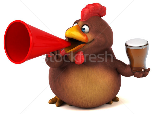 Diversión pollo cerveza diseno aves beber Foto stock © julientromeur