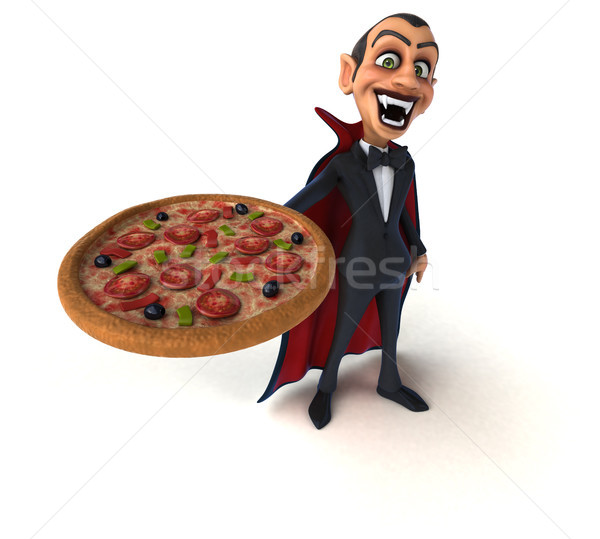 Foto stock: Vampiro · pizza · arte · boca · lábios · preto