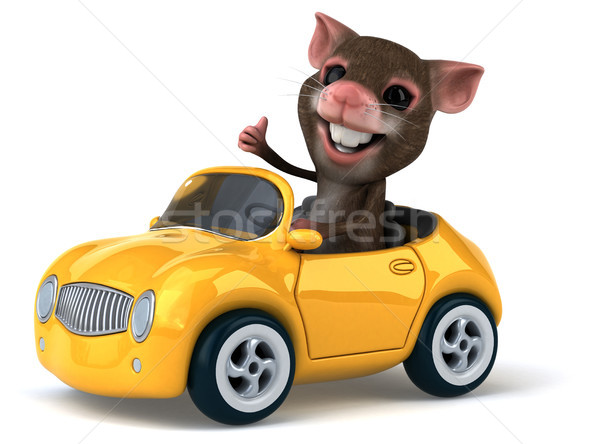 ストックフォト: 楽しい · マウス · 道路 · 面白い · トラフィック · レース