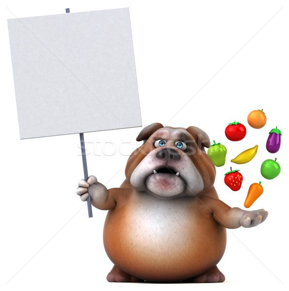 Fun bulldog - 3D Illustration Stock photo © julientromeur