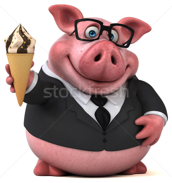 Fun pig - 3D Illustration Stock photo © julientromeur