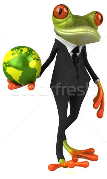 весело лягушка бизнеса глаза природы костюм Сток-фото © julientromeur