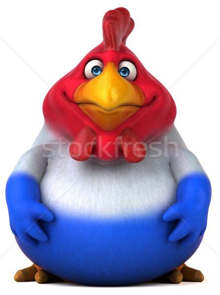 Francuski chick 3d ilustracji projektu ptaków kurczaka Zdjęcia stock © julientromeur