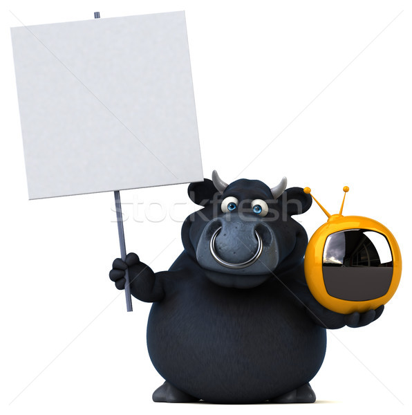 Black bull - 3D Illustration Stock photo © julientromeur