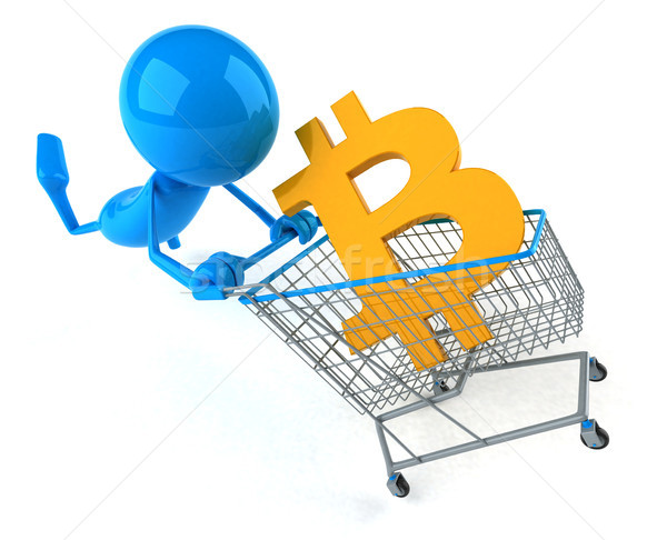 Bitcoin shopping - 3D Illustration Stock photo © julientromeur