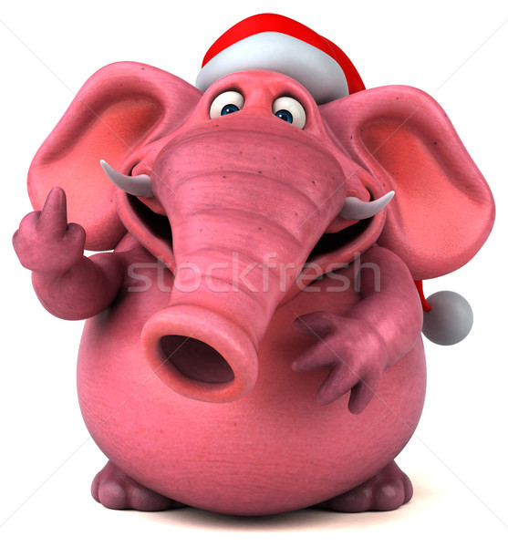 Pink elephant - 3D Illustration Stock photo © julientromeur