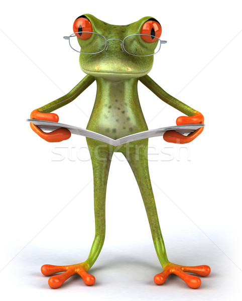 Сток-фото: лягушка · очки · зеленый · животного · среде · иллюстрация