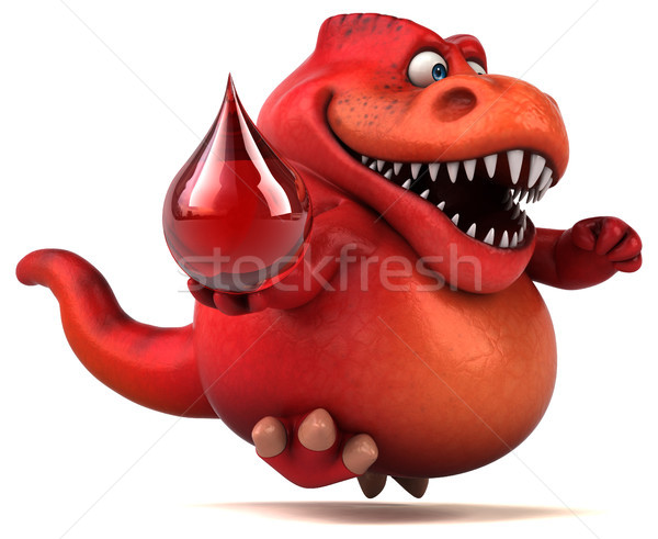 Distracţie dinozaur ilustrare 3d roşu dinţi picătură Imagine de stoc © julientromeur