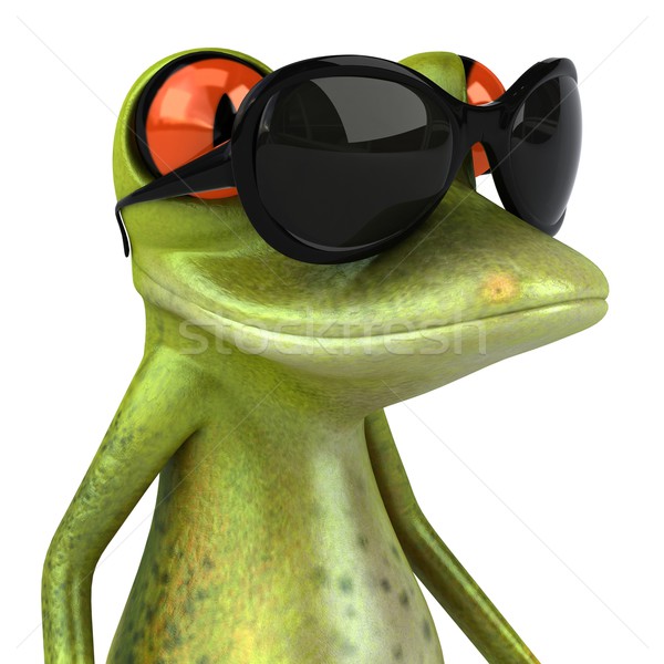 Zdjęcia stock: Cool · żaba · zielone · zwierząt · okulary · środowiska