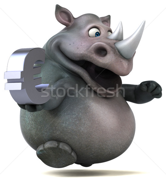 Amusement rhinocéros 3d illustration affaires Finance grasse [[stock_photo]] © julientromeur