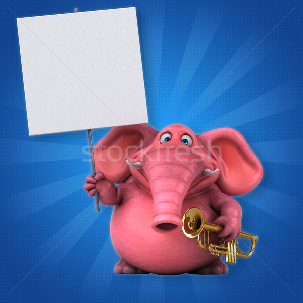 Pink elephant - 3D Illustration Stock photo © julientromeur