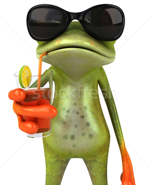 Zabawy żaba miłości charakter serca zielone Zdjęcia stock © julientromeur