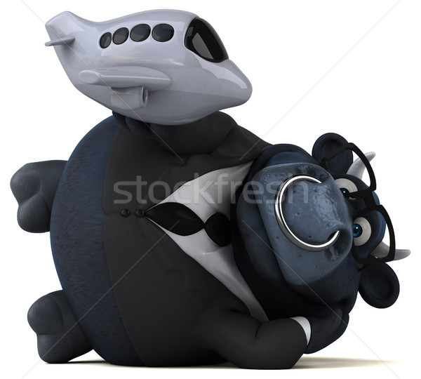 Black bull - 3D Illustration Stock photo © julientromeur