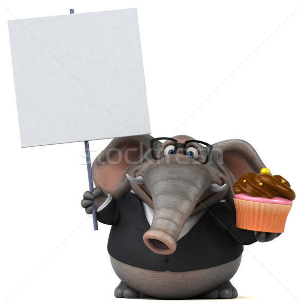 Stock foto: Spaß · Elefanten · 3D-Darstellung · Business · Schokolade · Geschäftsmann