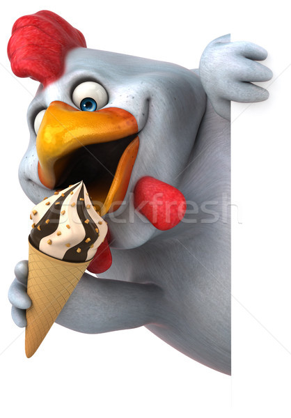 Fun chicken - 3D Illustration Stock photo © julientromeur