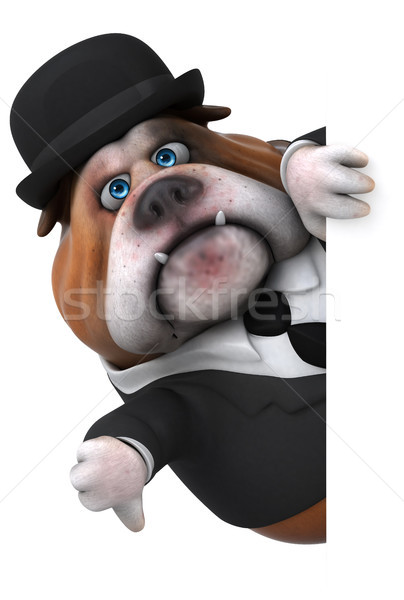 Fun bulldog - 3D Illustration Stock photo © julientromeur