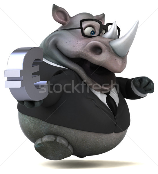 Stock photo: Fun rhinoceros - 3D Illustration