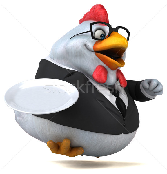 Spaß Huhn 3D-Darstellung Business Vogel Anzug Stock foto © julientromeur