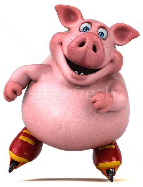 Fun pig - 3D Illustration Stock photo © julientromeur