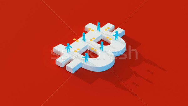 Money or bitcoin - 3D Illustration Stock photo © julientromeur