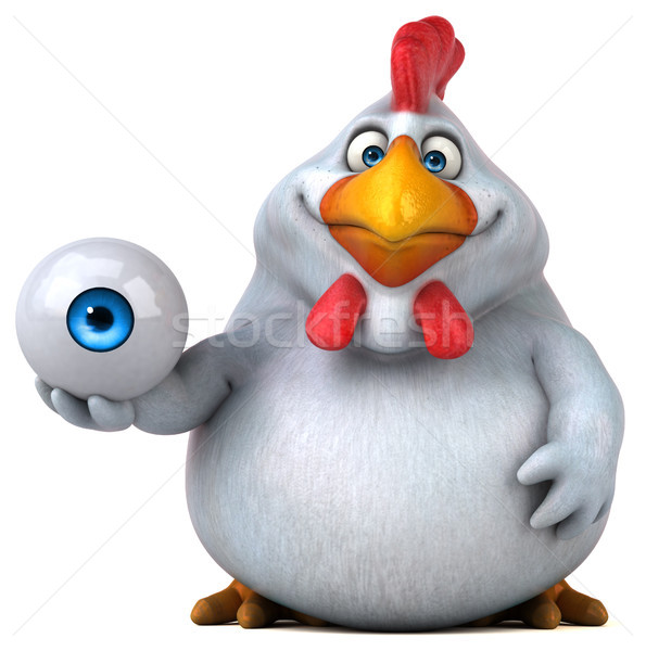 Fun chicken - 3D Illustration Stock photo © julientromeur