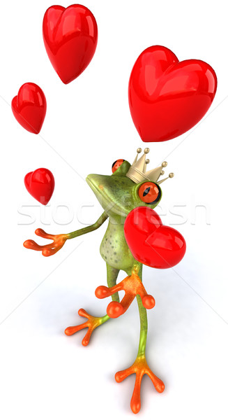 Frosch Liebe grünen Tier Umwelt Illustration Stock foto © julientromeur
