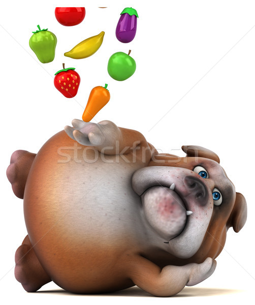 Fun bulldog - 3D Illustration Stock photo © julientromeur