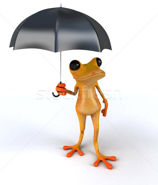 [[stock_photo]]: Amusement · grenouille · 3d · illustration · nature · pluie · tropicales